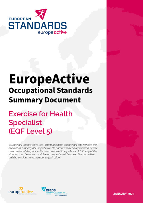EuropeActive Standards EQF Level 5