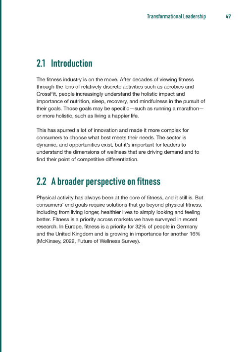 Transformational Leadership in the fitness and physical activity sector